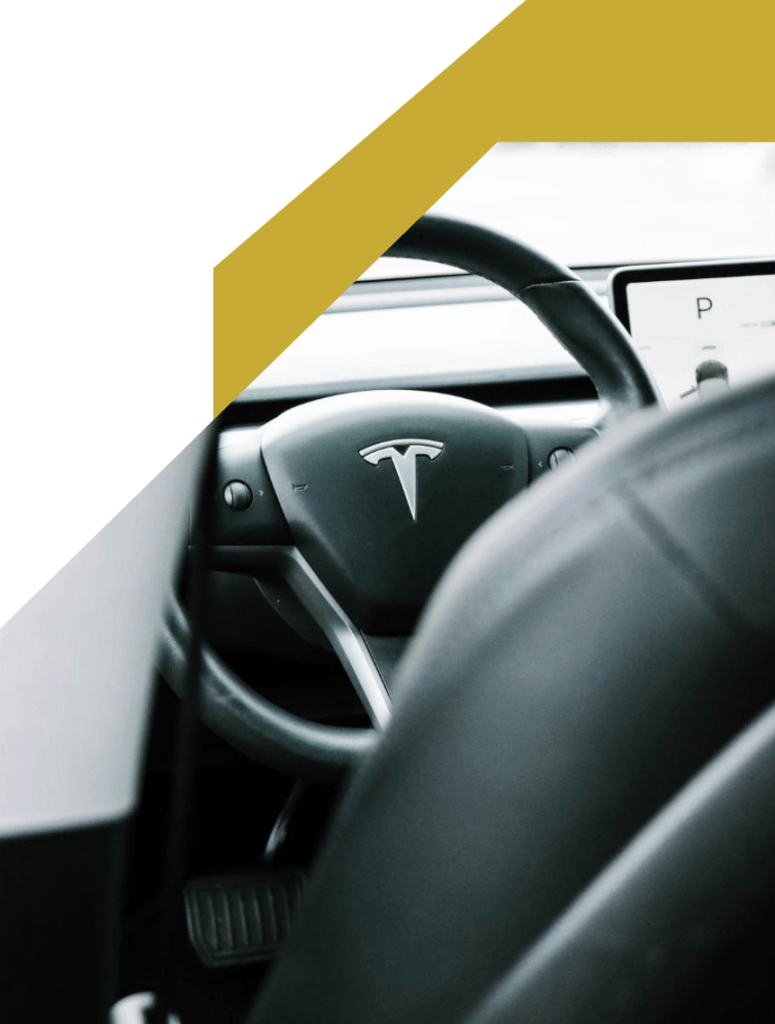 Front view of a Tesla
